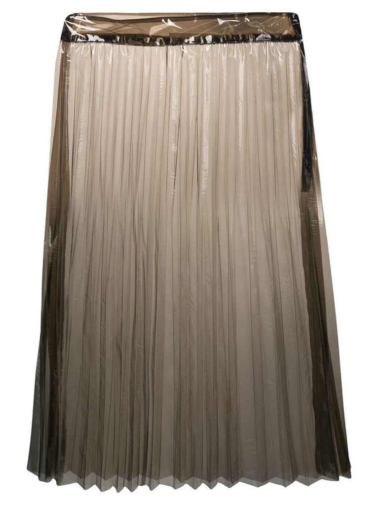 Ssheena transparent pleated skirt - Black