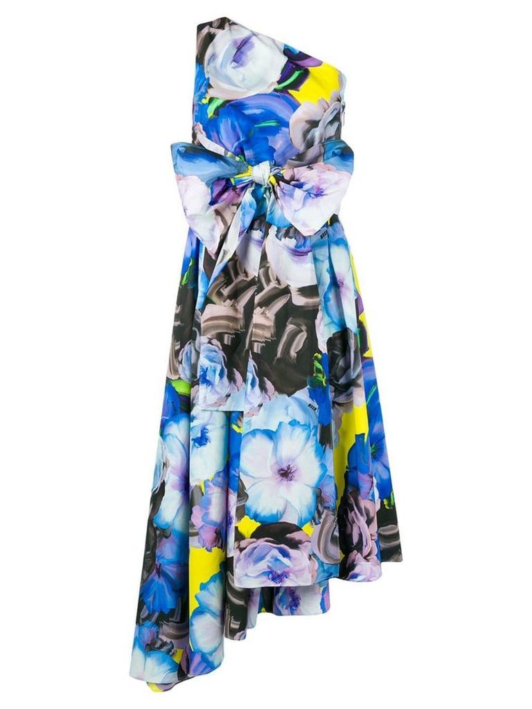 MSGM floral print dress - Blue