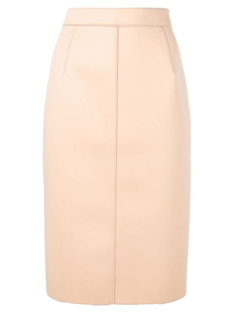 Nº21 high-waist fitted skirt - Neutrals