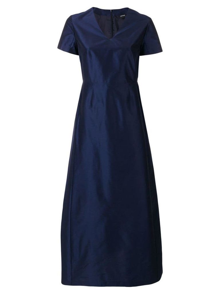 Aspesi structured flared dress - Blue