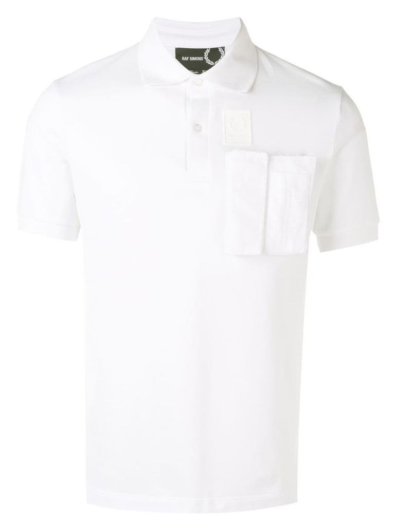 Raf Simons X Fred Perry cargo pocket polo shirt - White