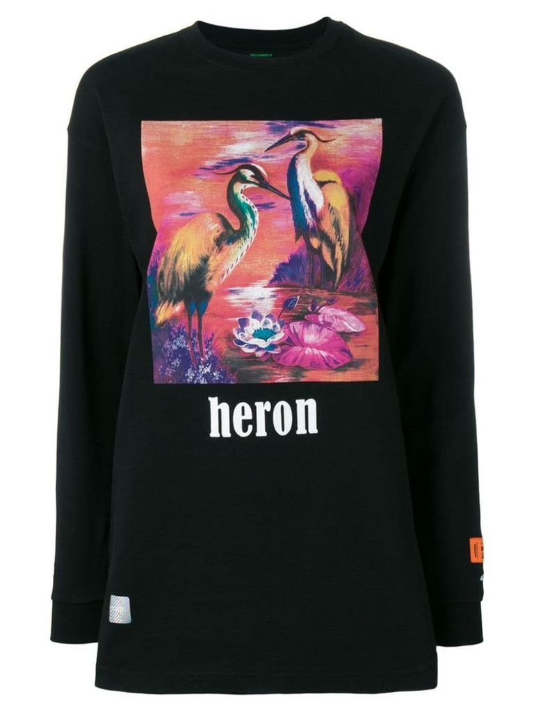 Heron Preston Duck print longline jumper - Black