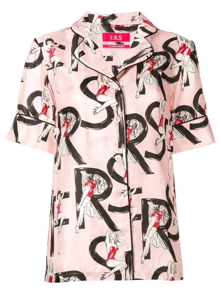 F.R.S For Restless Sleepers printed pyjama shirt - PINK