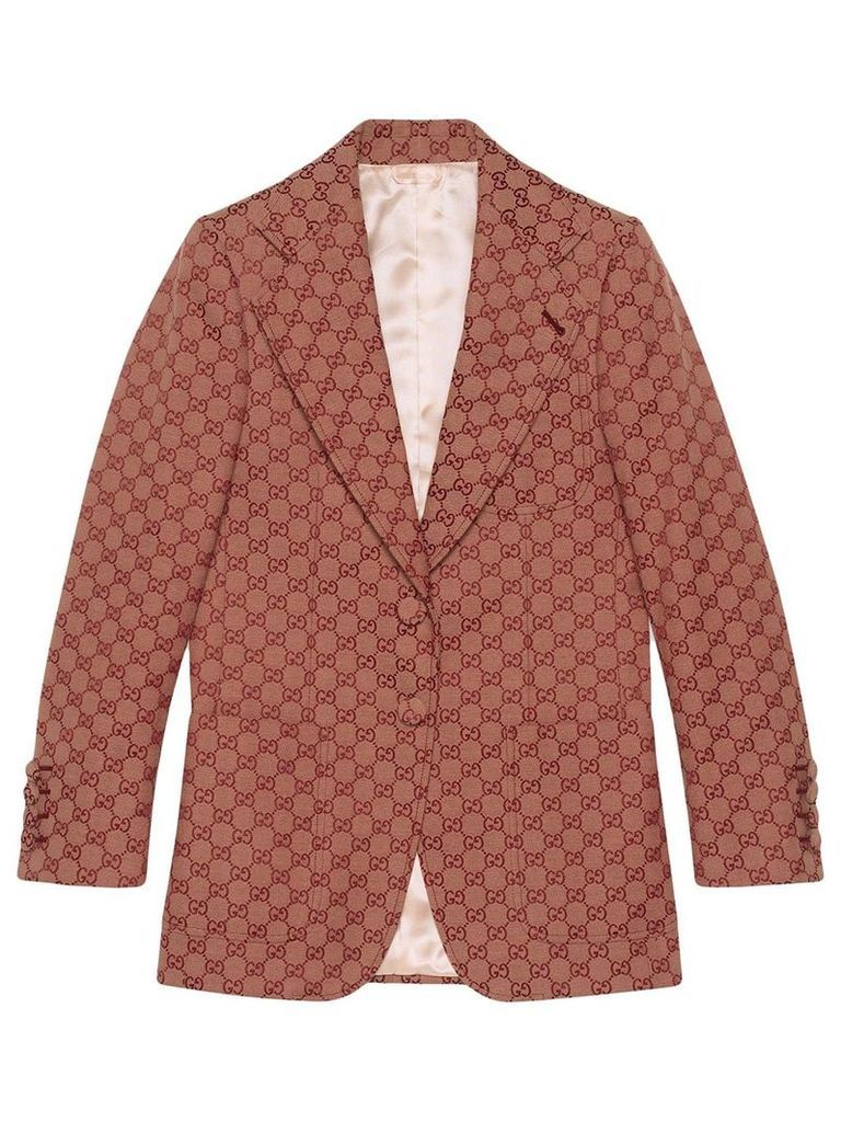 Gucci GG Supreme print blazer jacket - Red