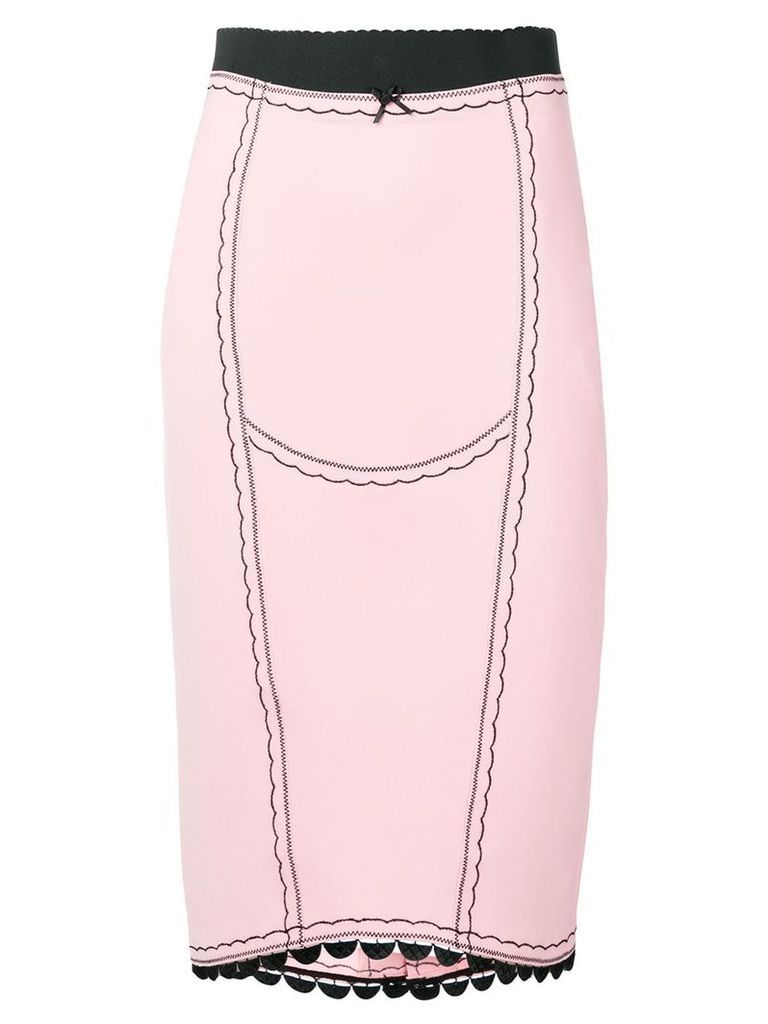 Marco De Vincenzo embroidered skirt - PINK