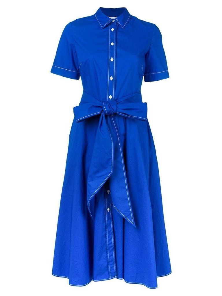 P.A.R.O.S.H. short-sleeve flared dress - Blue