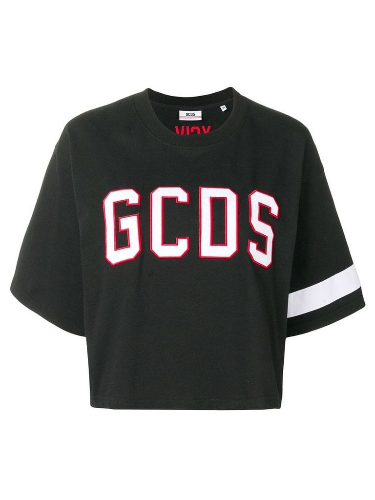 Gcds cropped logo T-shirt - Black