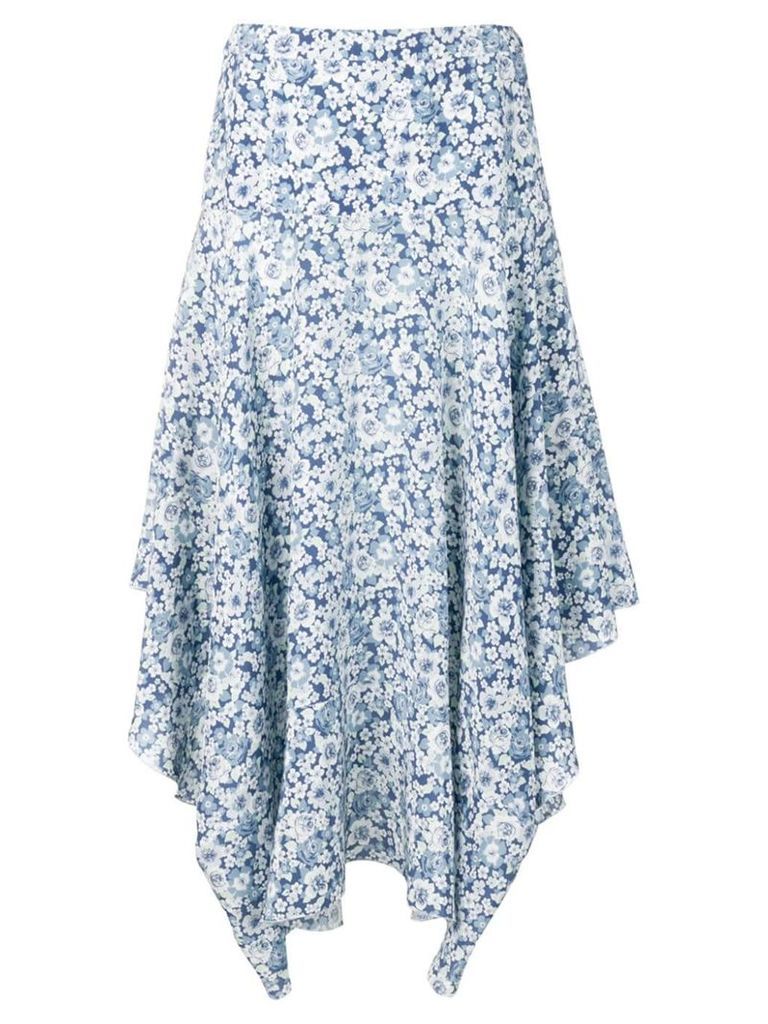 Stella McCartney flower print skirt - Blue