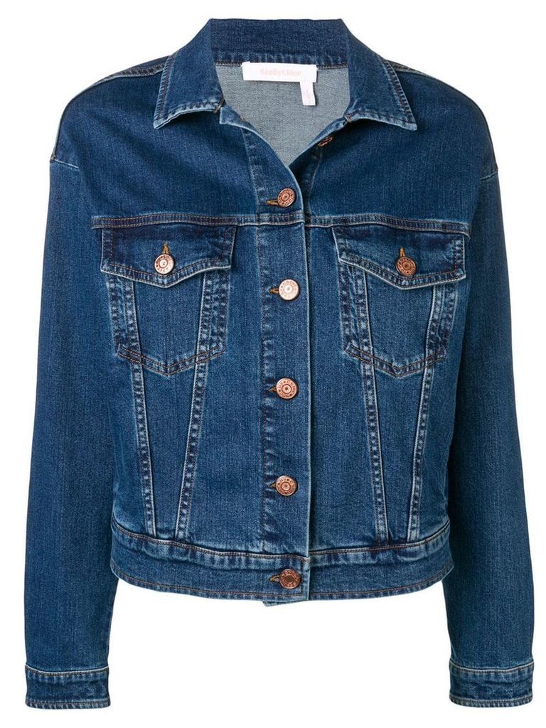 See By Chloé butterfly denim jacket - Blue