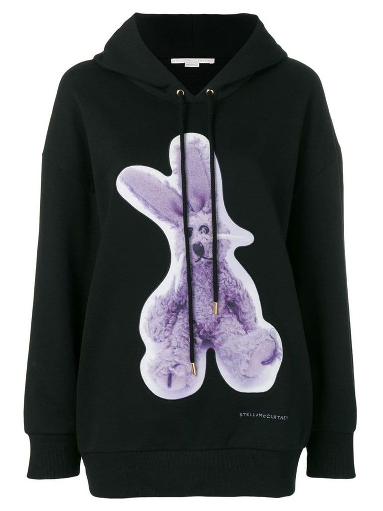 Stella McCartney bunny print hoodie - Black