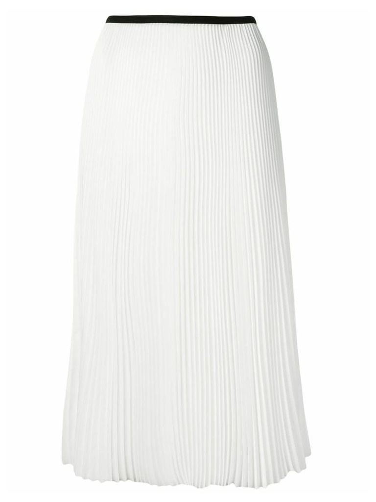 Blanca pleated straight skirt - White