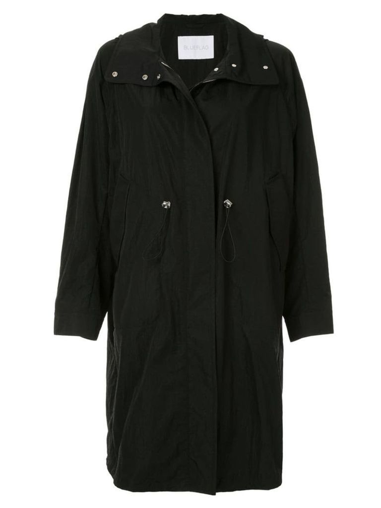 Blueflag + Kiminori Morishita hooded parka coat - Black