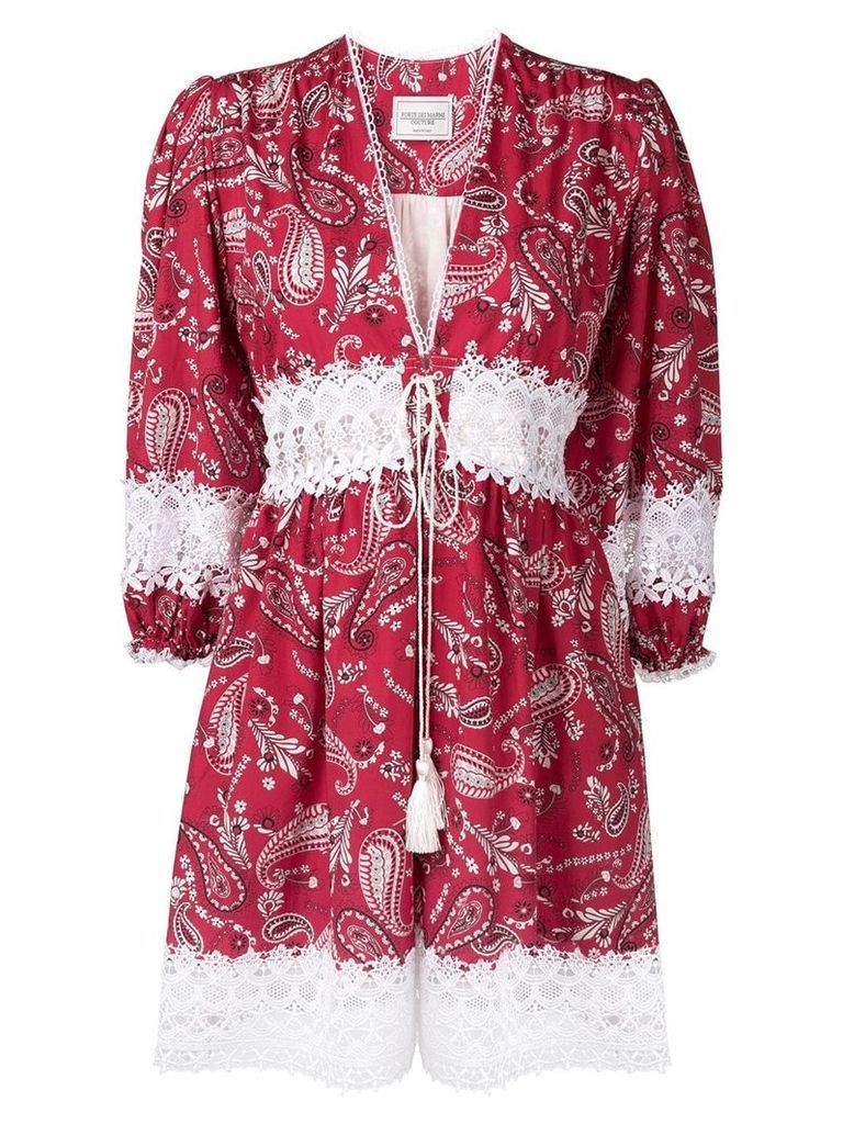 Forte Dei Marmi Couture paisley print dress - Red