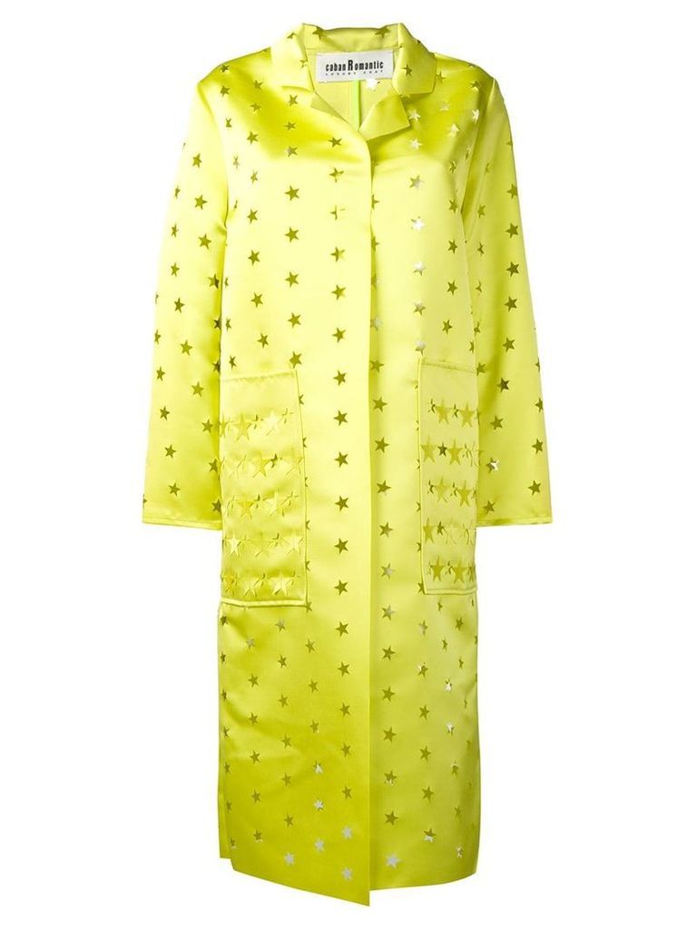 Caban Romantic buttoned star coat - Yellow