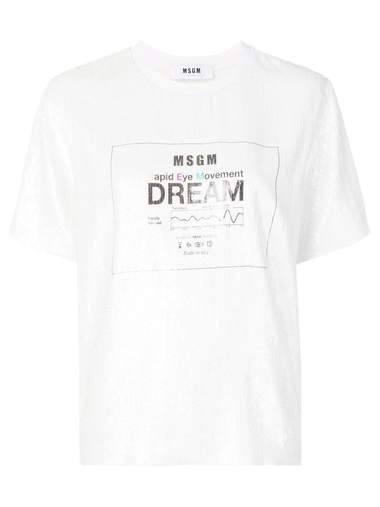 MSGM white logo T-shirt