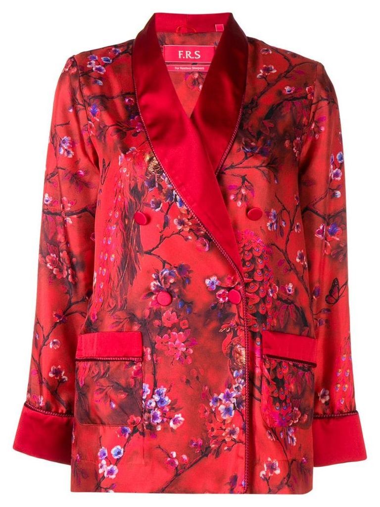 F.R.S For Restless Sleepers blossom print satin shirt - Red