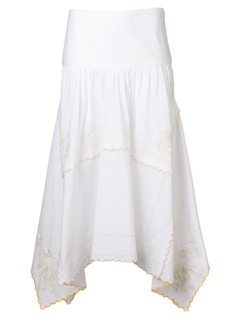 See by Chloé embroidered napkin skirt - White