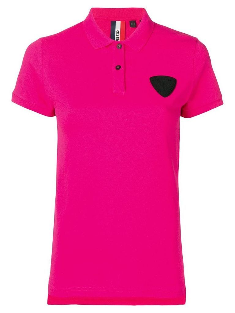 Rossignol patch detail polo shirt - PINK