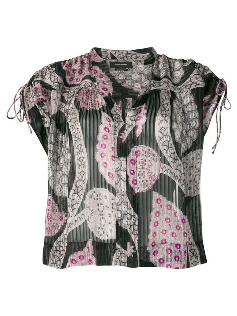 Isabel Marant printed sleeveless blouse - Black