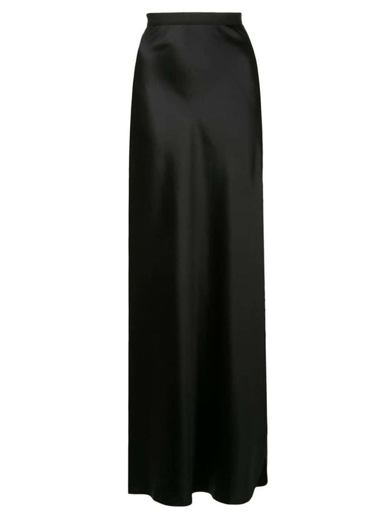 Nili Lotan long slip skirt with side slit - Black