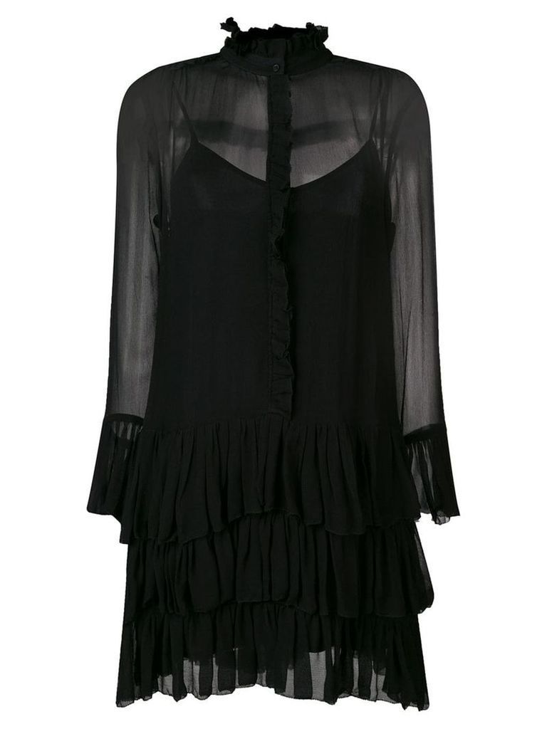 Zadig & Voltaire sheer ruffle dress - Black