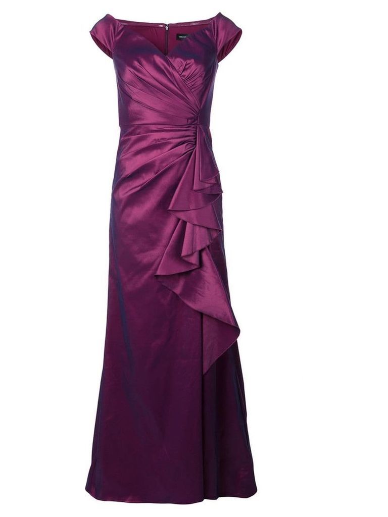 Tadashi Shoji ruffled panel gown - Purple