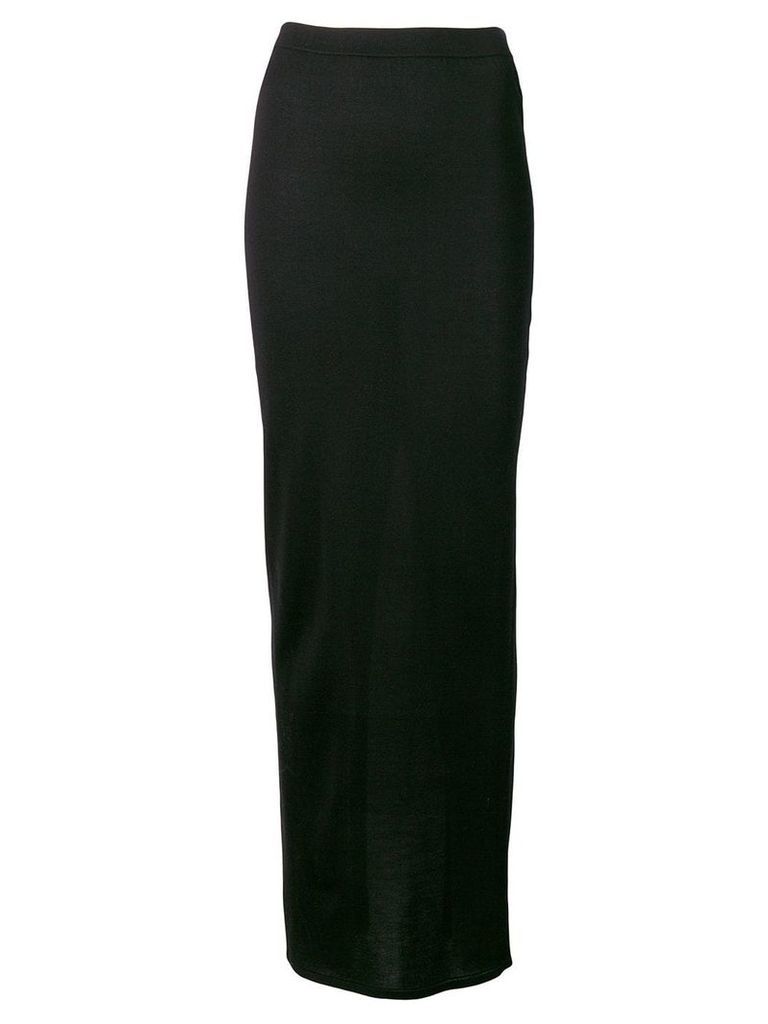 Rick Owens fitted long skirt - Black