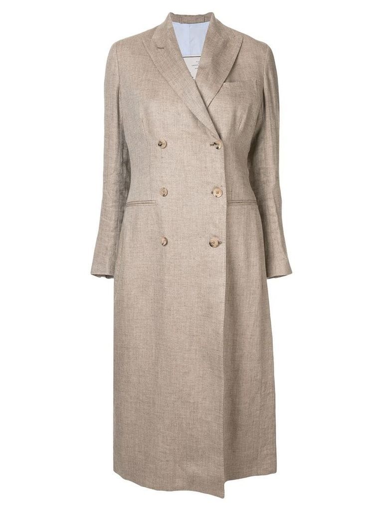 Giuliva Heritage Collection linen trench coat - Brown