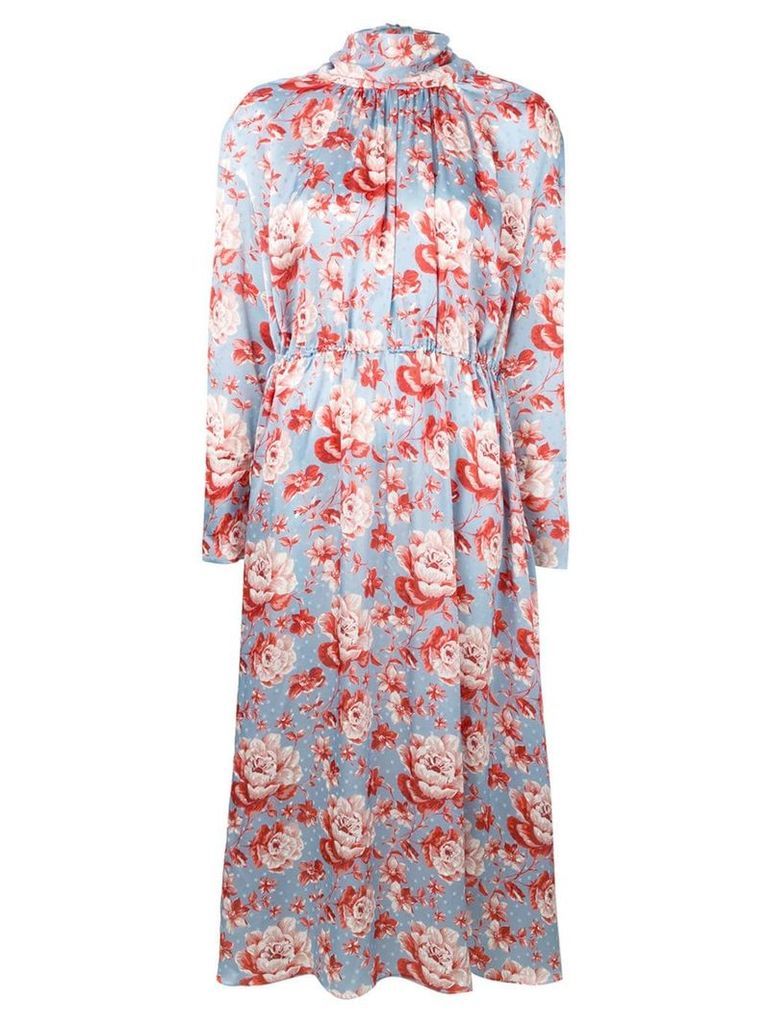 Magda Butrym floral print silk dress - Blue