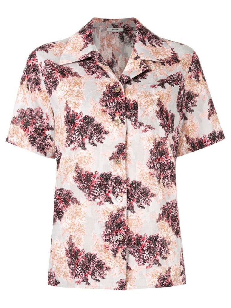 Goen.J floral print shirt - Grey