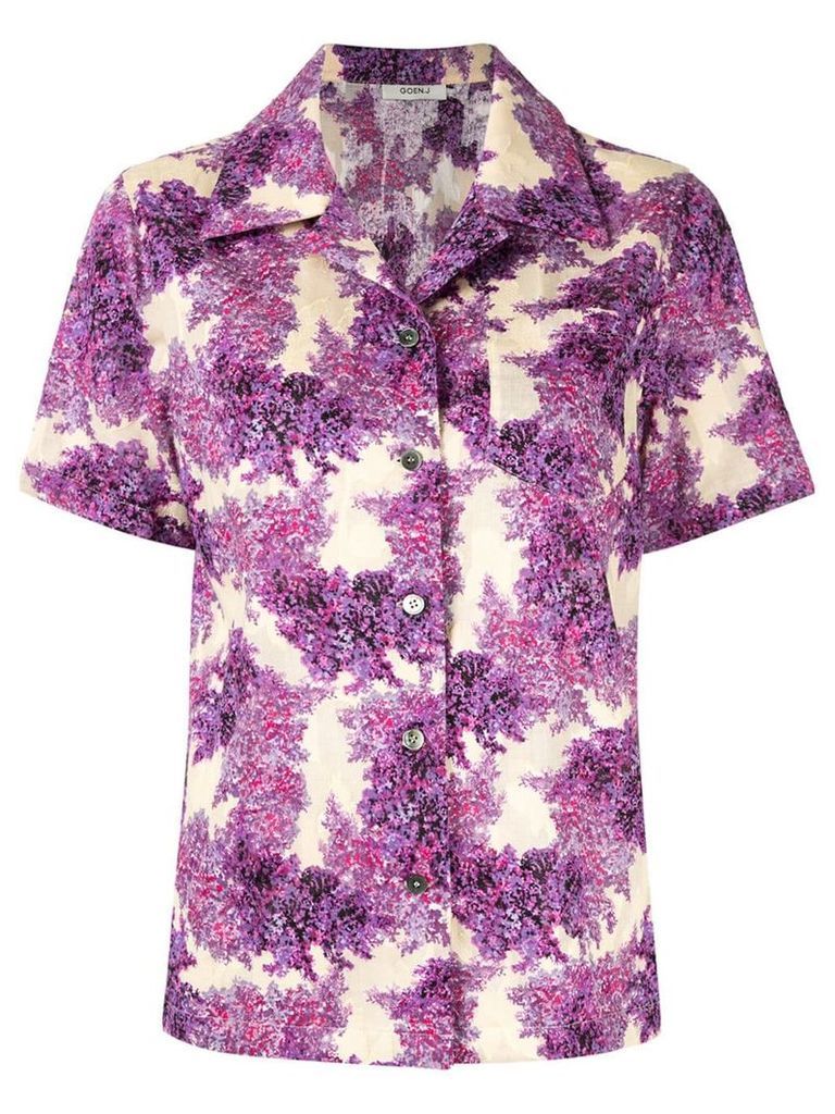 Goen.J floral print shirt - PURPLE