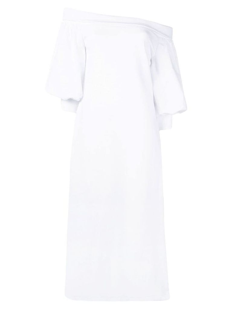 Goen.J off-shoulder jersey dress - White