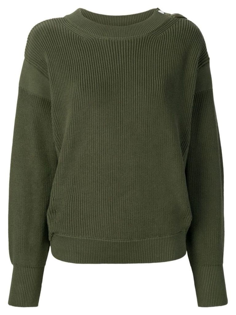 Moncler long-sleeve knitted sweater - Green
