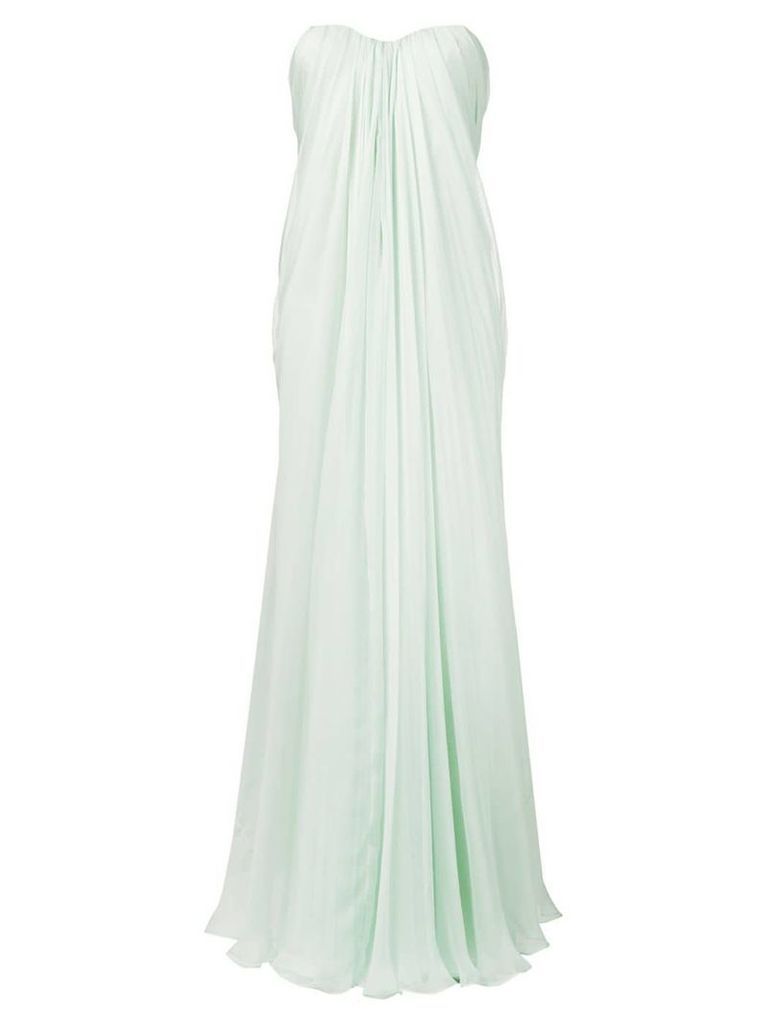 Alexander McQueen strapless evening dress - Green