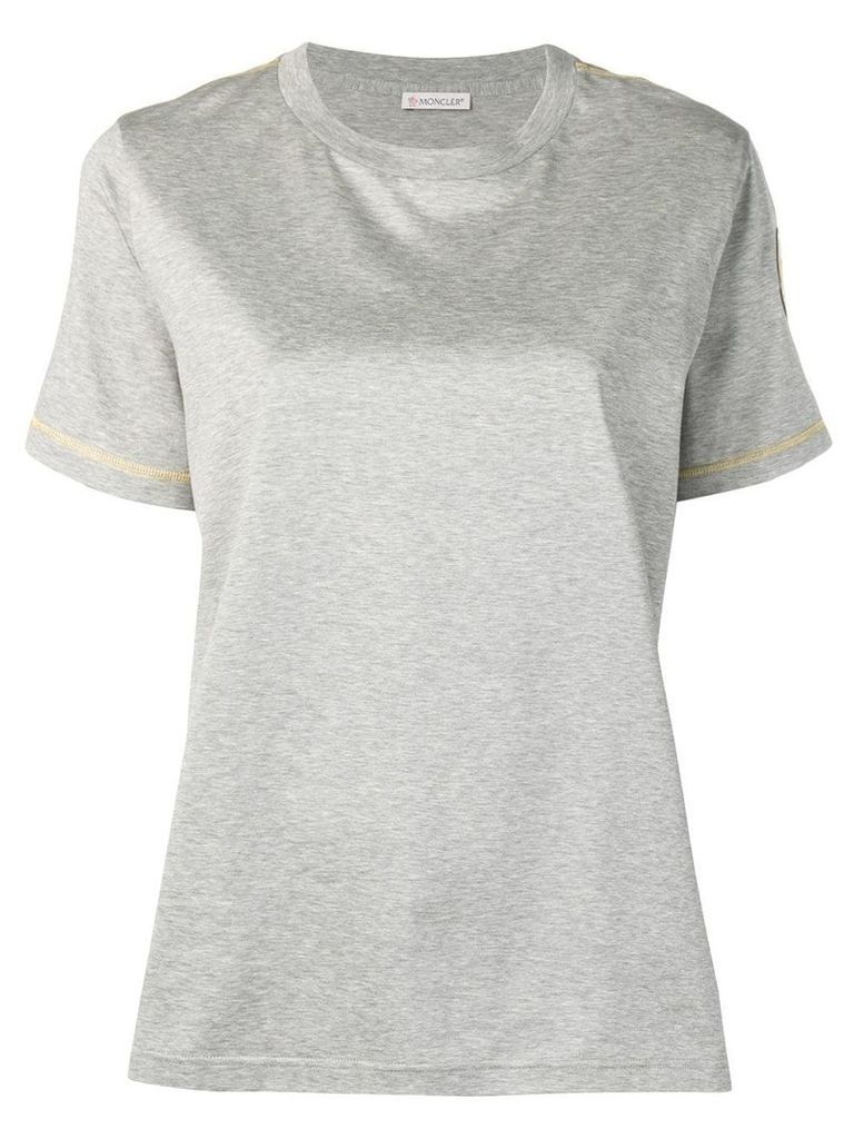 Moncler logo patch T-shirt - Grey