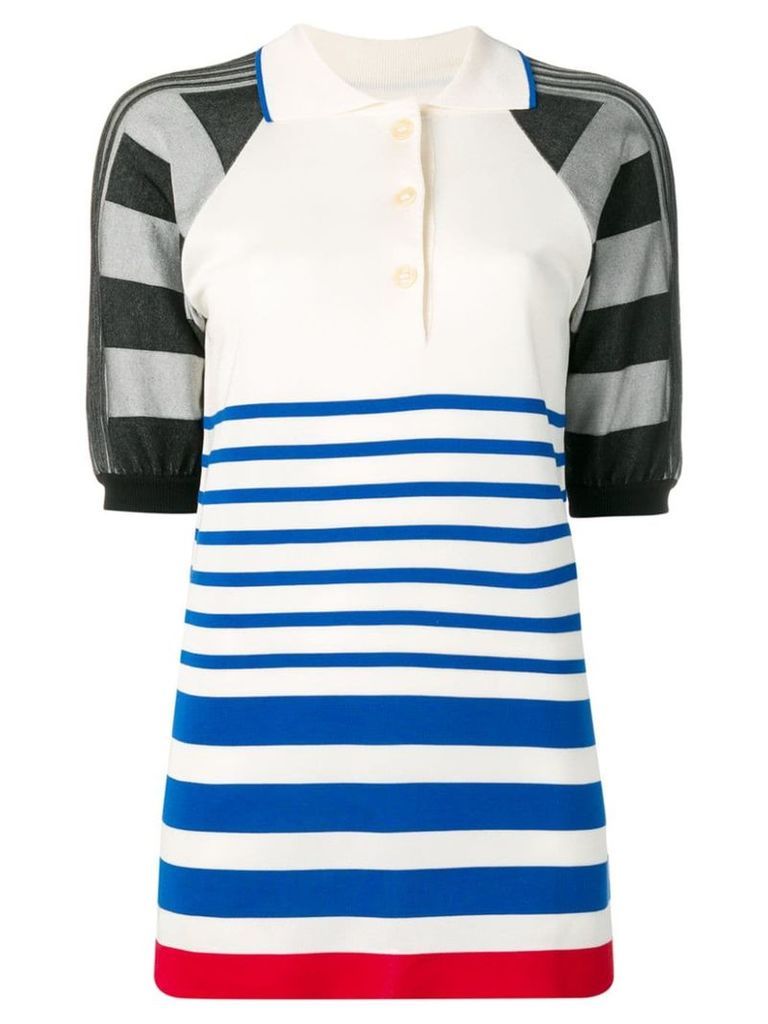 Sonia Rykiel striped polo shirt - White