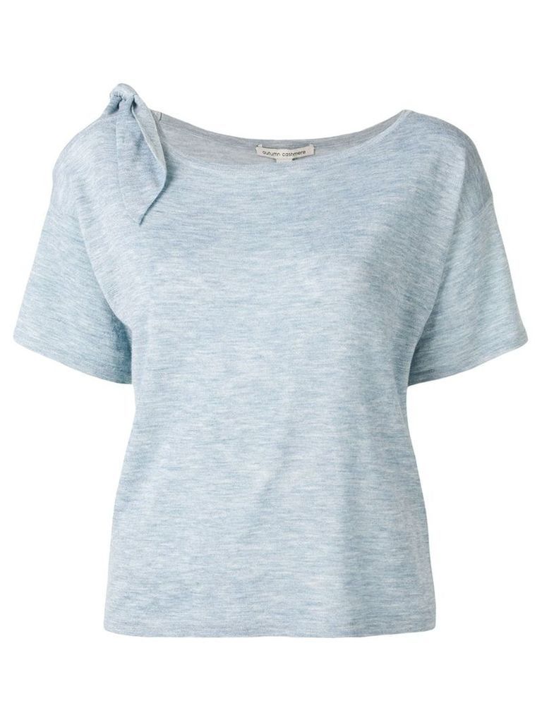 Autumn Cashmere tied shoulder T-shirt - Blue