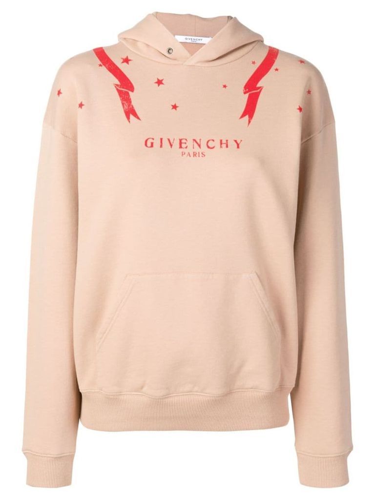 Givenchy front logo hoodie - NEUTRALS