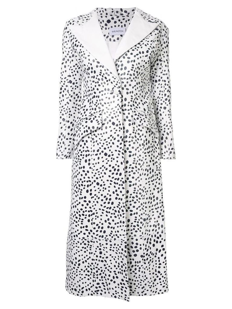 16Arlington Dalmatian print coat - White