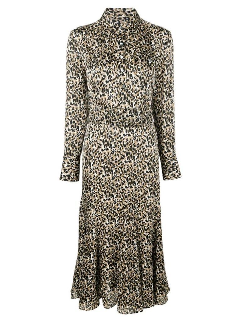 Equipment leopard print shirt dress - NEUTRALS