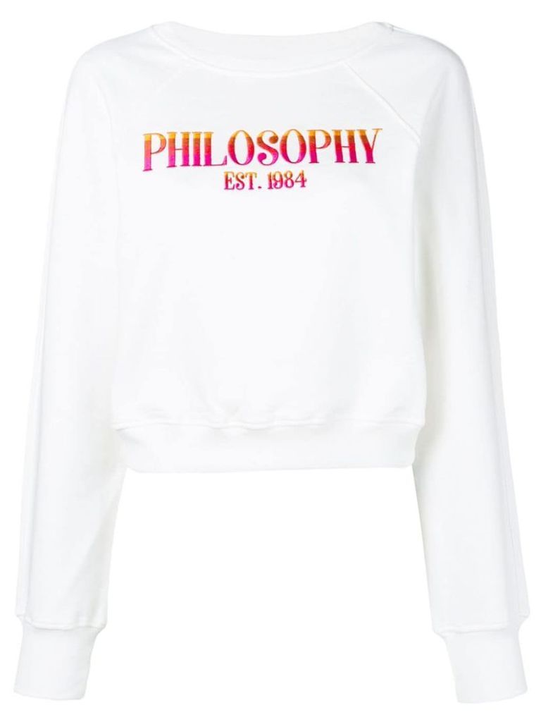 Philosophy Di Lorenzo Serafini embroidered logo sweatshirt - White