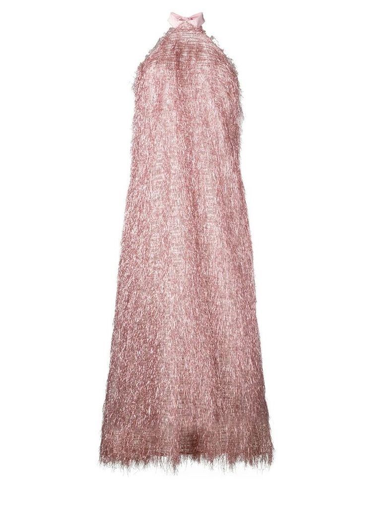 Taller Marmo all-fringe design dress - PINK