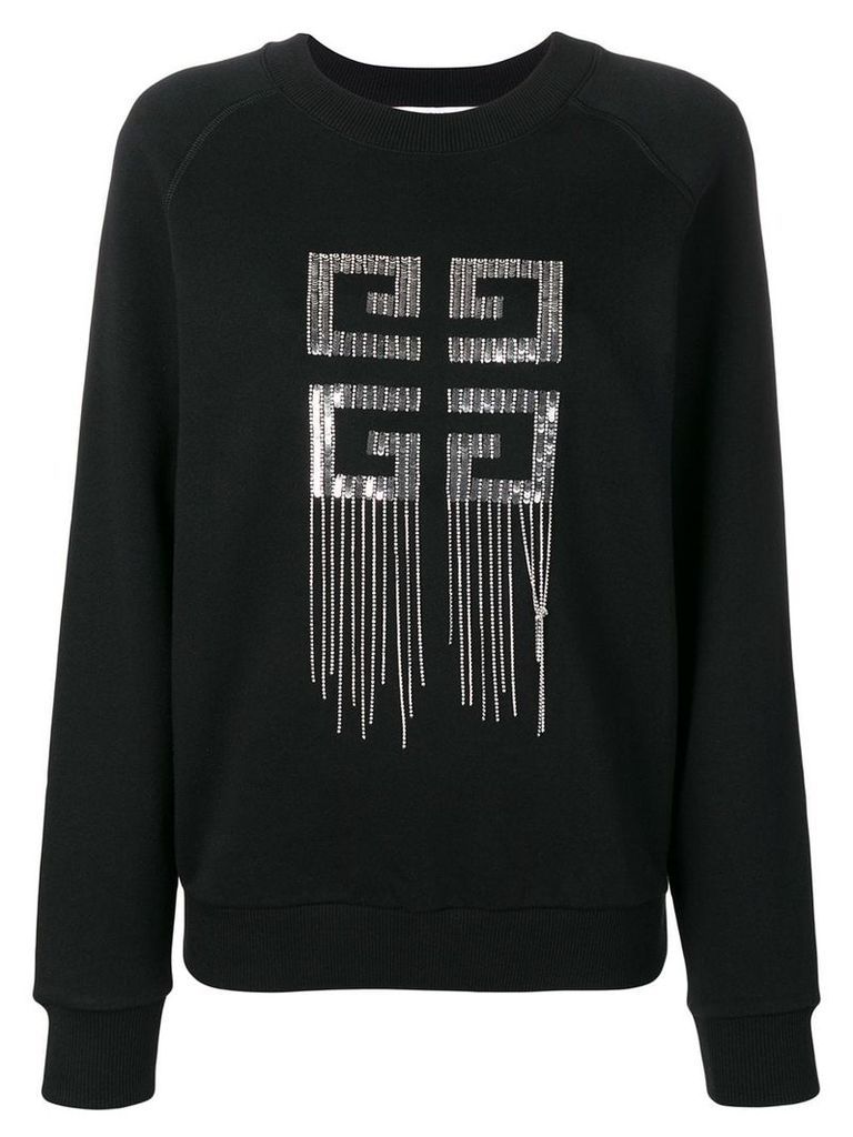 Givenchy logo embellished sweater - Black