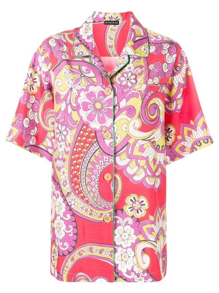 Etro floral paisley print shirt - Red