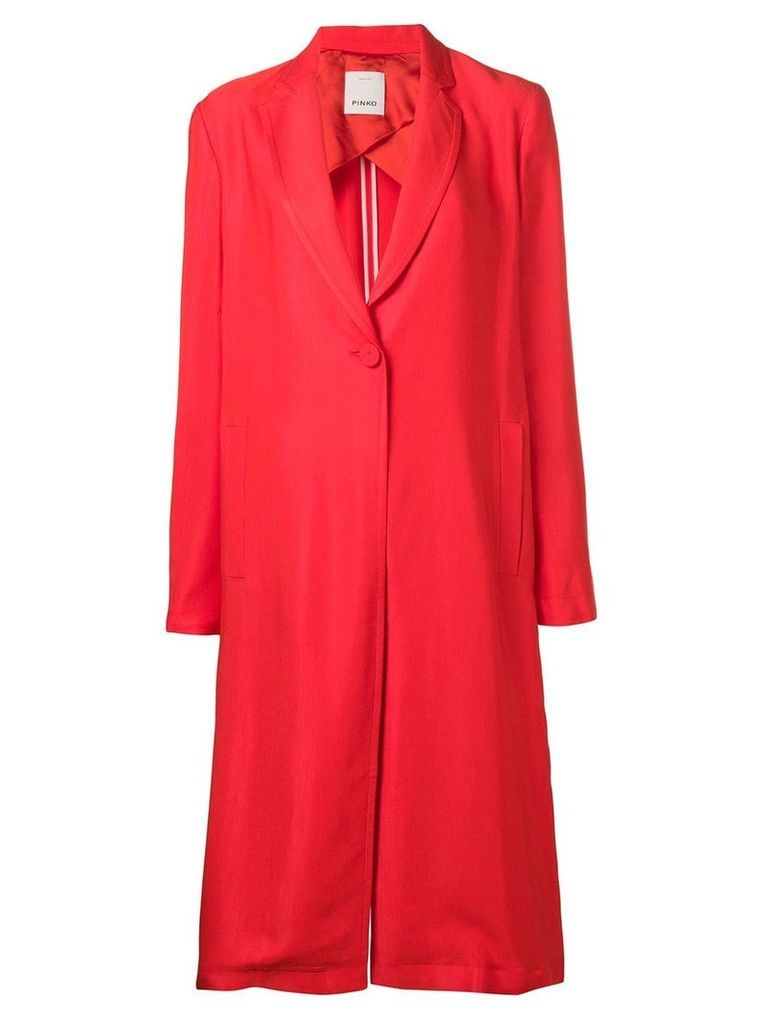 Pinko single-breasted duster coat - Red