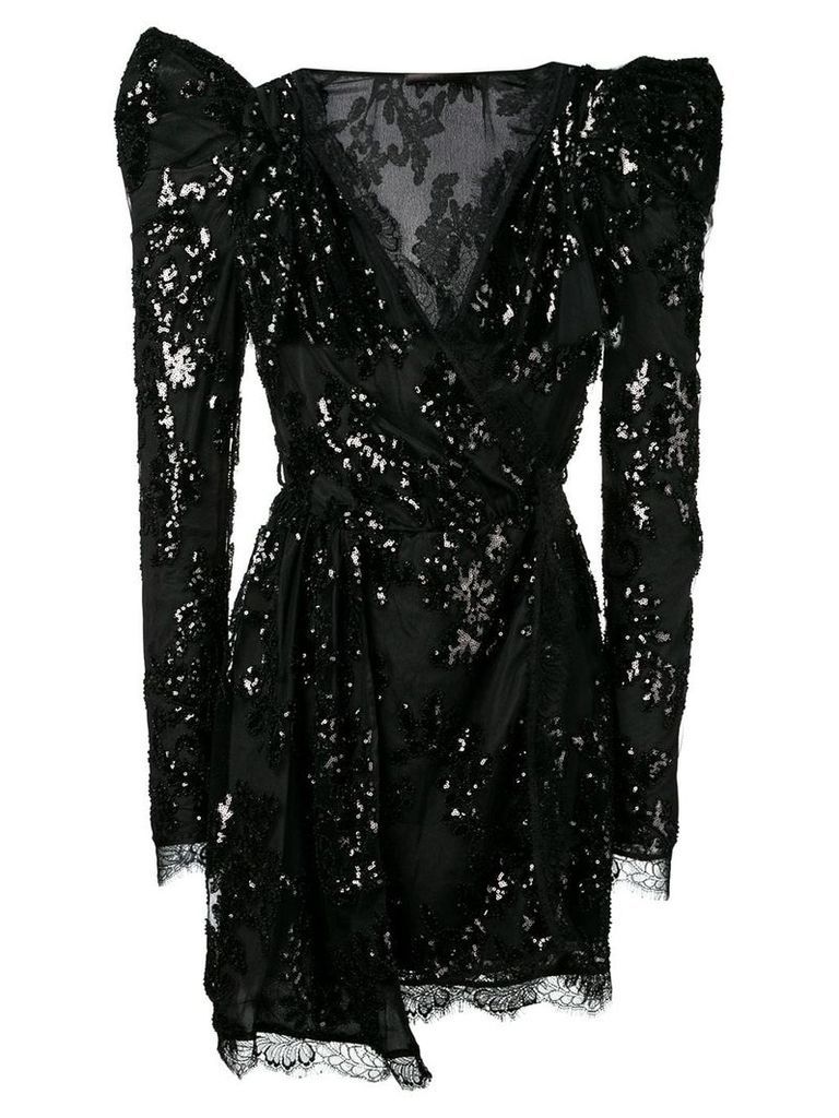 Amen sequin embroidered dress - Black