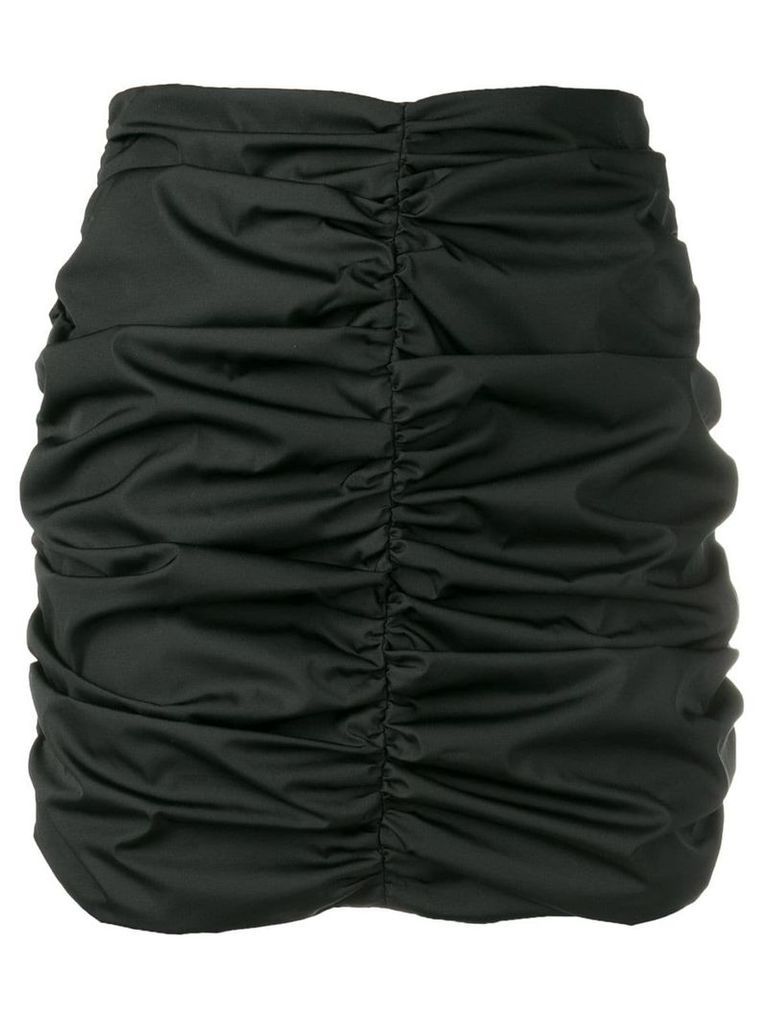 The Attico ruched mini skirt - Black