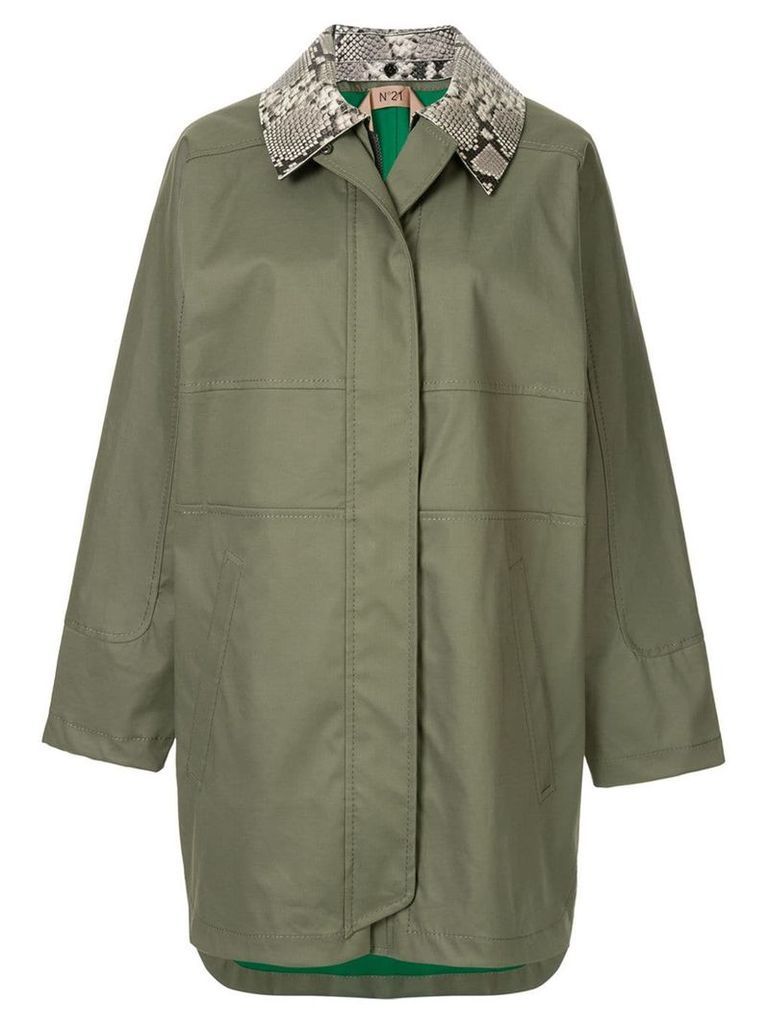Nº21 zipped parka coat - Green