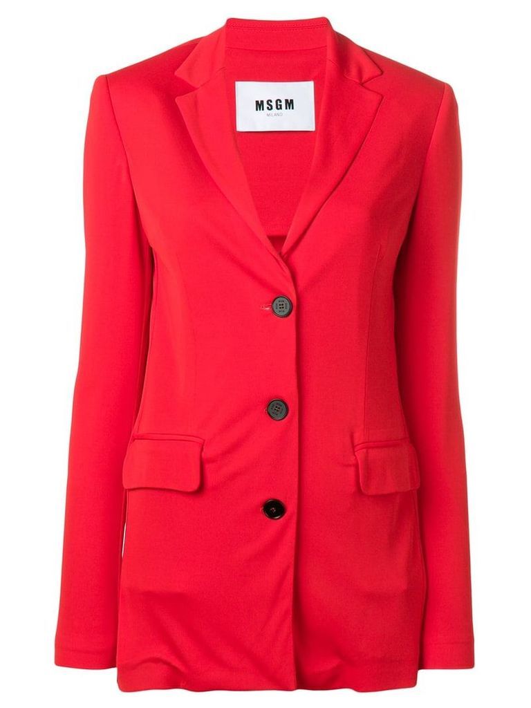 MSGM long loose fit blazer - Red