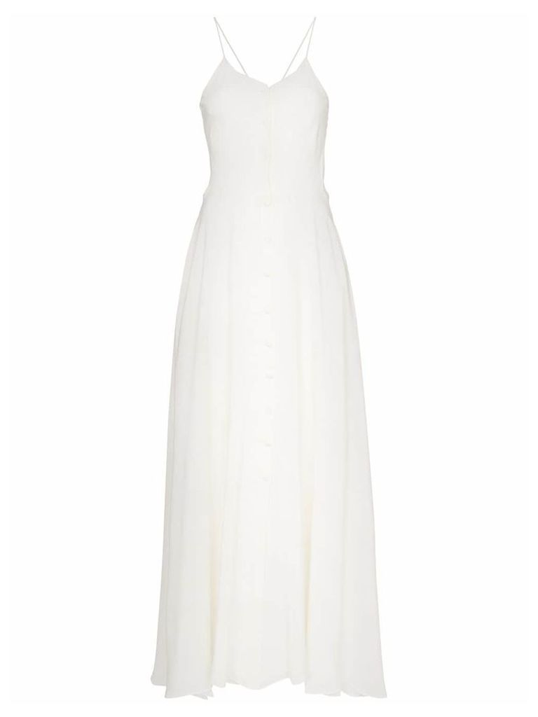 Deitas Olivia V-neck silk dress - White